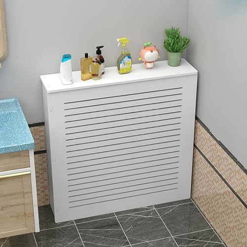 Gabinete de calefacción protector con estante de madera y diseño ventilado