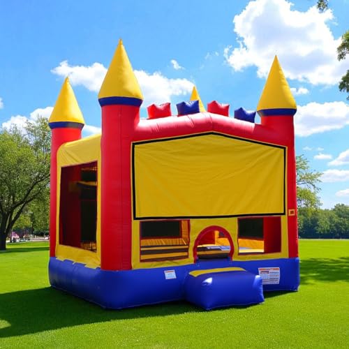 JumpOrange Rainbow Commercial Grade Bounce House for Kids and Adults 13x13 (with Blower), Basketball Hoop, Outdoor Indoor, Big Inflatable, Birthday Party, Rental Quality - Image 5