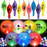 42PCS Halloween Punch Balloons for Kids, Halloween Party Bag Fillers Punching Balloons with Lights for Trick or Treat Games Kids Favours