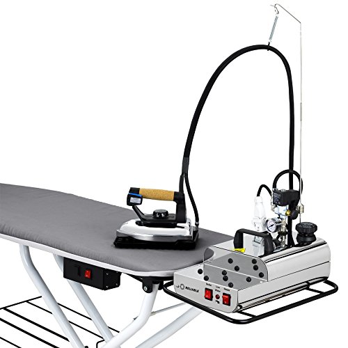 Reliable The Board 550VB Professional Vacuum Table, 110V, Heated Surface, Laundry Rack, Ironing Station Support, Quick Fold Up, Tube Frame Construction, 16 Inch x 48.5 Inch Pressing Dimensions