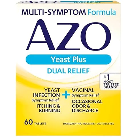 AZO Yeast Plus Dual Relief Tablets, , FSA/HSA Eligible, Yeast Infection and Vaginal Symptom Relief, Relieves Itching & Burning, 60 Count Cover
