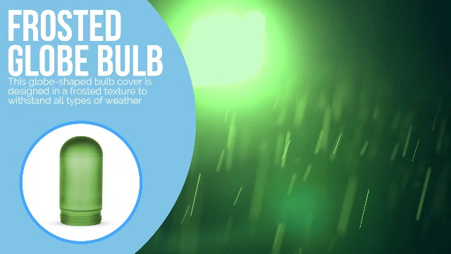 Image of OHLECTRIC Blue Replacement Weather Tight Light Fixture - Threaded Bulb Cover - Sturdy Clear Glass Protectant - Frosted Glass Shade - Outdoor Vapor Proof Fixture - Glass Globe Bulb