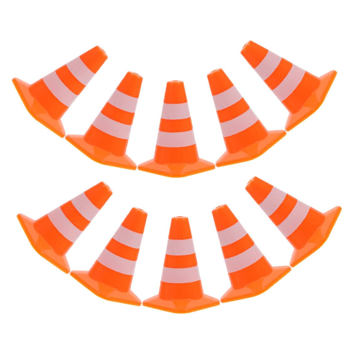 Toddmomy 10pcs Miniature Traffic Cones Set Construction Toys for Boys and Girls Interactive Road Sign Simulator Cognitive Development Toy