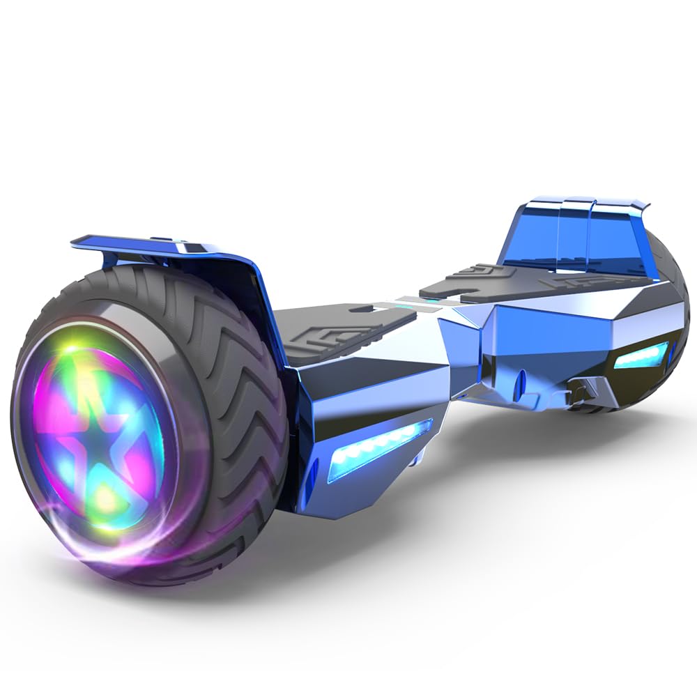 Photo 1 of *NON-FUNCTIONAL*
SUNDERWELL Electric Hoverboard for Kids with Flashing Wheels, Dual 200W Motors Hover Board with 6.5" All Terrain Tire, 6 Miles Max Range, Self Balancing Scooter Supports Up to 165 lbs (Blue)