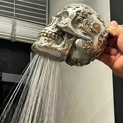 Buse de douche en résine crâne avec jet d'eau polyvalent - 3