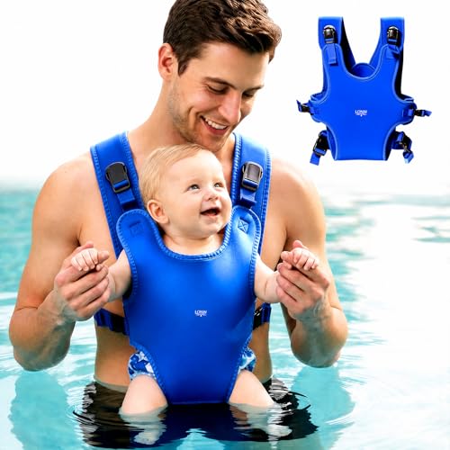 LONW Water Baby Carrier for Newborn to Toddler 13-33 lbs 0-36 Months Adjustable Neoprene Infant Carrier Wearing Gear for Beach Land Swimming Pool Dark Blue