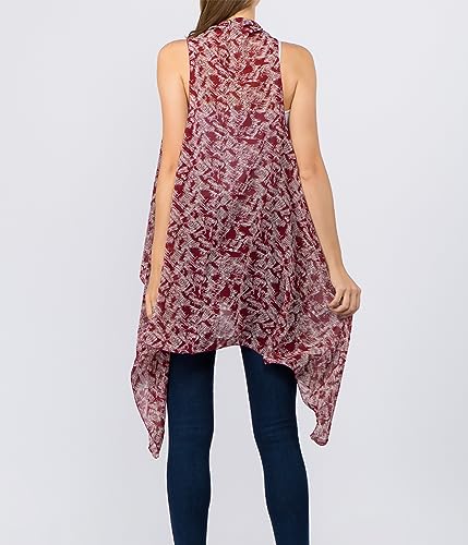 Image of Scarfand's Women's Sheer Open Front Lightweight Sleeveless Long Duster Cardigan Vest