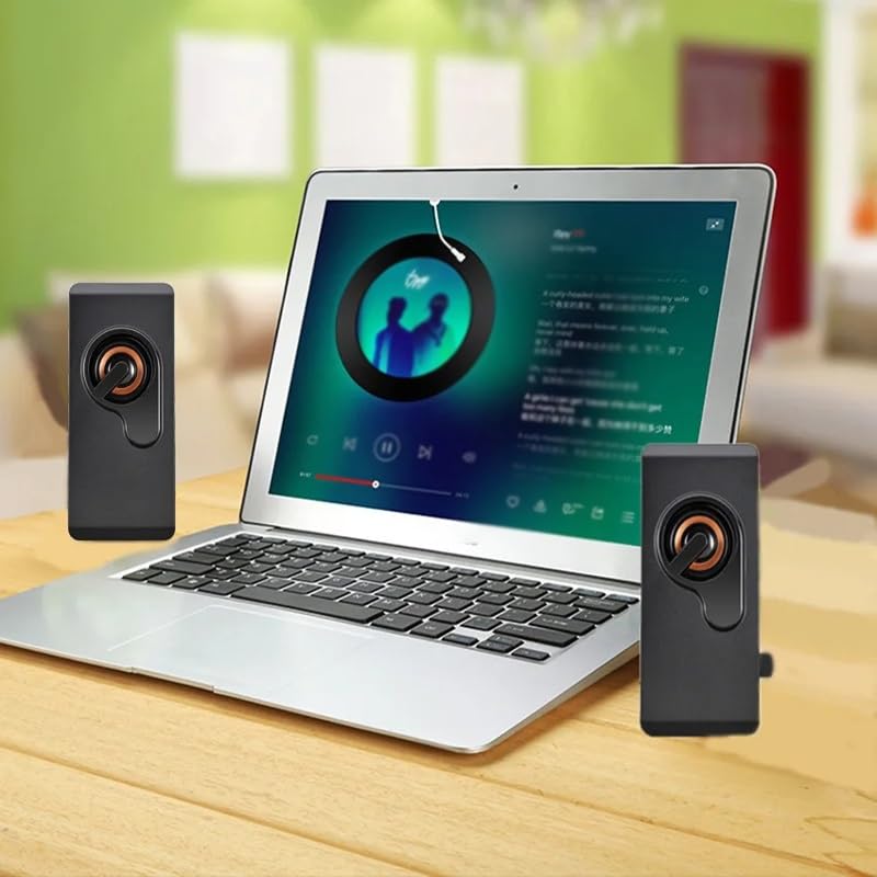 Computadora estéreo altavoz portátil multimedia 2.0 con cable para teléfono móvil 3