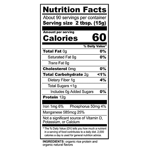 image for NutriBiotic Certified Organic Rice Protein Vanilla, 3 Lb. | Low Carboh