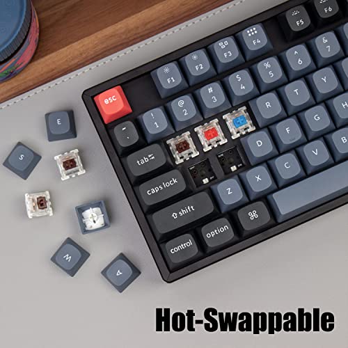 Image of Keychron K8 Pro QMK /VIA Wireless Mechanical Keyboard, Hot-Swappable Aluminum Frame TKL Custom Programmable Keyboard with RGB Backlit, Gateron G Pro Red Switch