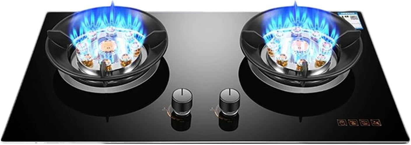 Gas Stove Cooktop, 2 Burners Natural Gas and Propane, Commercial Gas Range for Kitchens and Apartments