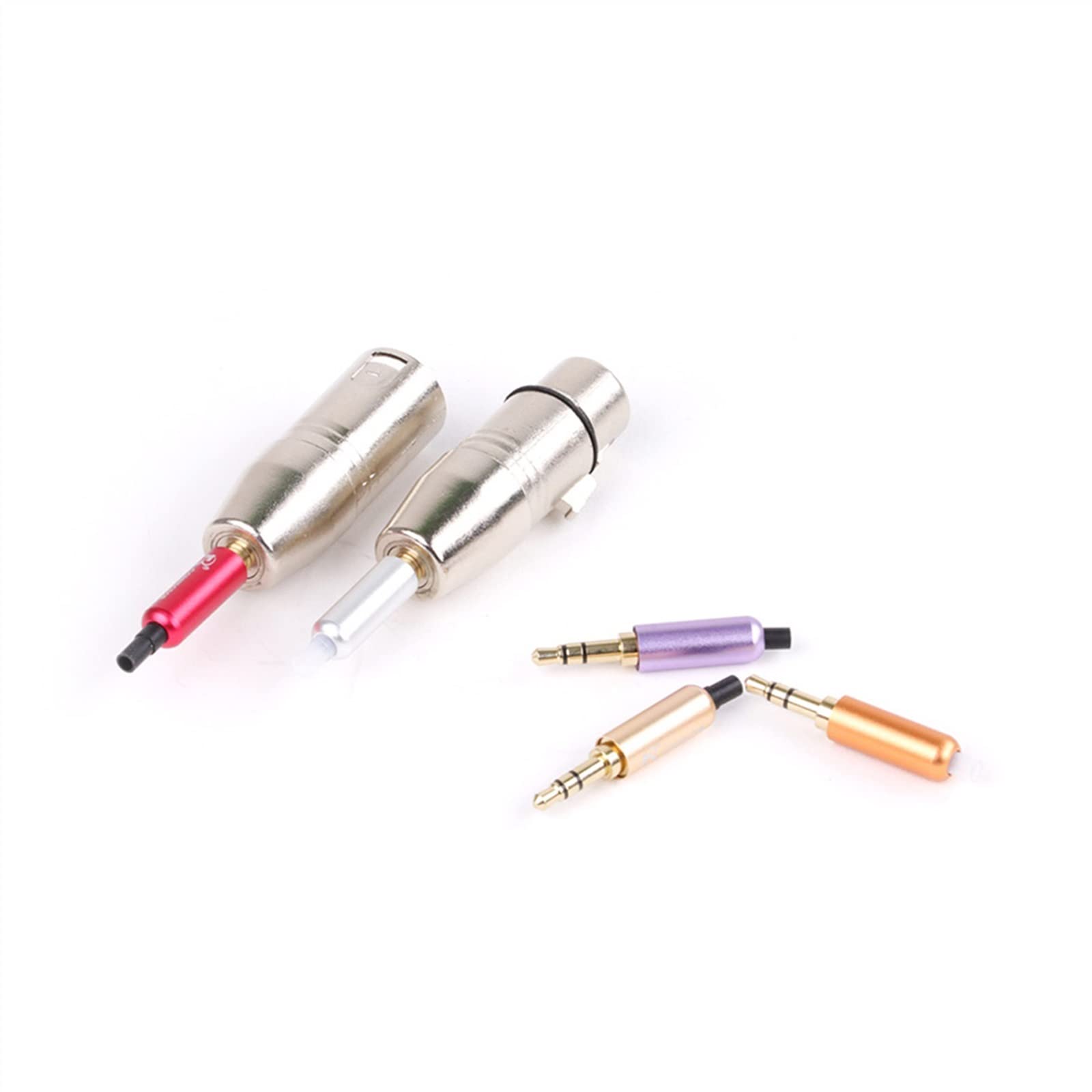 Convertidor de enchufe hembra macho plateado XLR de 3 pines a conector de Audio adaptador de micrófono estéreo Jack de 3,5mm 10 Uds (Size : 10xD1032F)