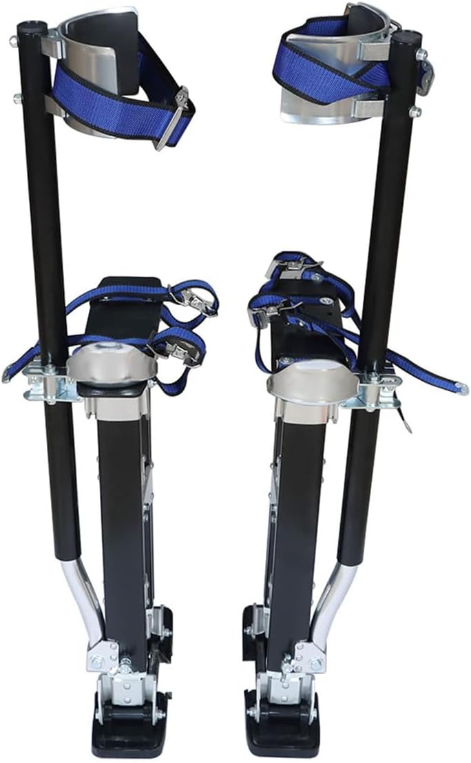 Adjustable Stilts, Decorators Stilts Adjustable Aluminum Drywall Stilts Lifts Tool for Painter Taping Cleaning Ceiling Finishing 18" to 30"