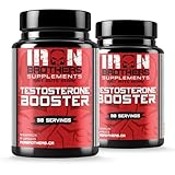 (2 Bottles) Testosterone Booster for Men - Estrogen Blocker - Supplement Natural Energy, Strength & Stamina - Lean Muscle Growth - Promotes Fat Loss - Increase Male Performance