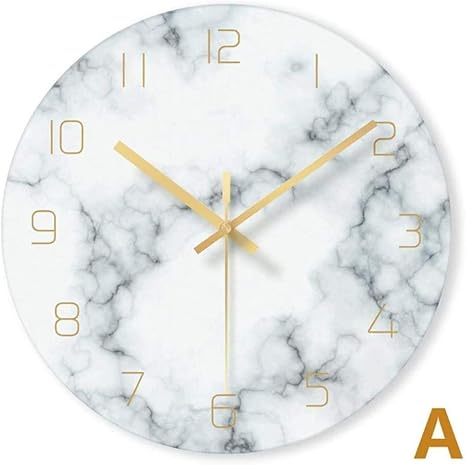 Amazon Co Jp ミニマル現代のガラスの家の大理石のテーブルクロック英語時計創造的人格のリビングルーム A ホーム キッチン