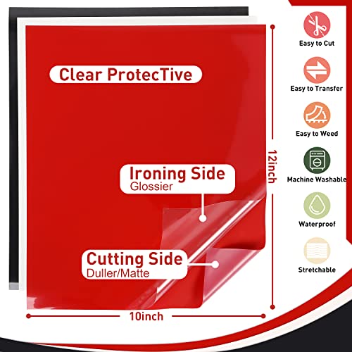 Black White And Red Puff Vinyl: Nicevinyl 6Pcs 3D Puff Htv Vinyl Heat Transfer Bundle 12"X10" - Puffy Iron On Vinyl For Cricut #TOP2