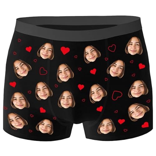 Imagen de Transparent Gift Calzoncillos Estampados Corazones con Foto Cara Personalizada