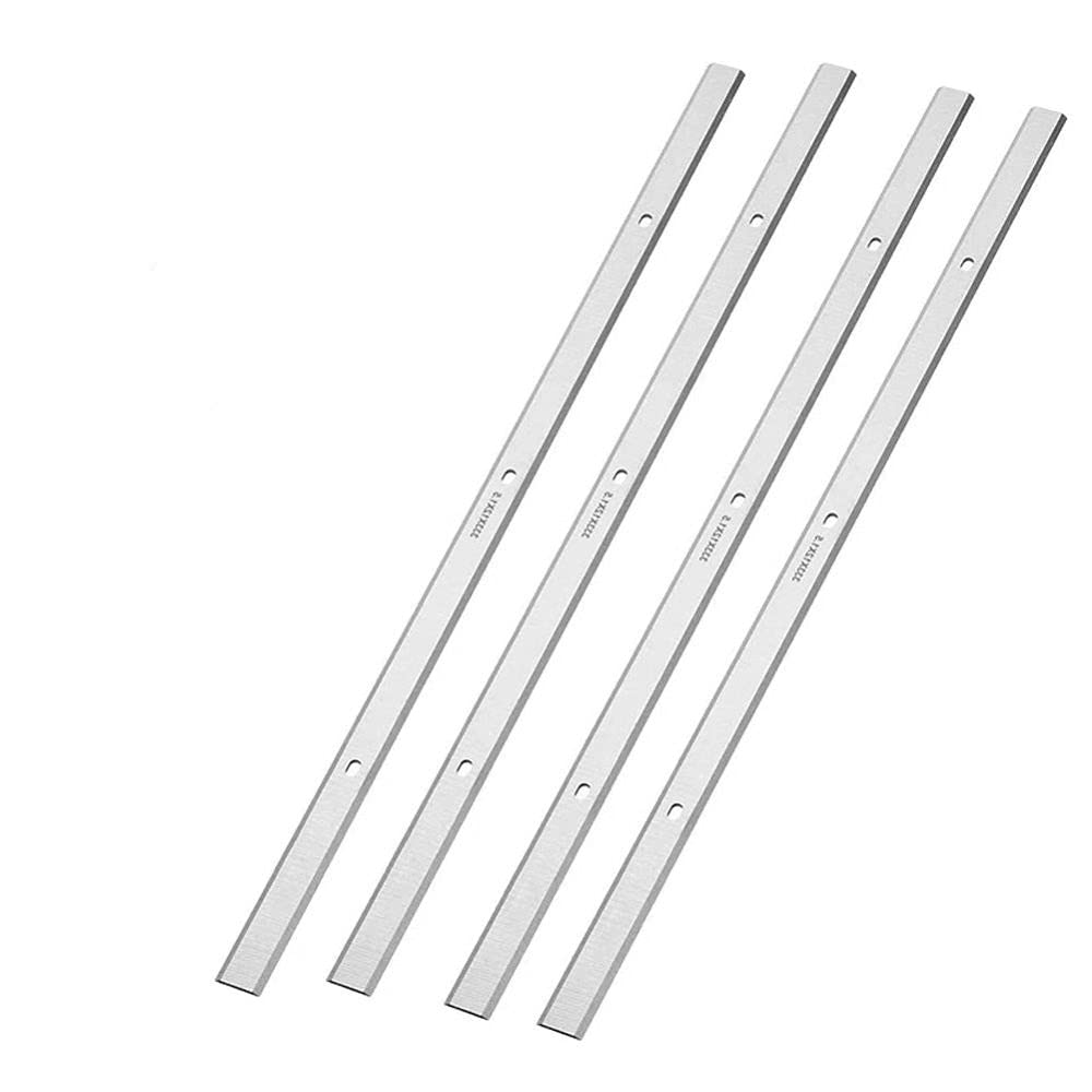2/4 piezas 13 '' Cuchillas de cepillado de acero de alta velocidad Cuchillas de cepillado de madera eléctricas industriales reemplazables Herramientas de carpintería 333 * 12 * 1,5 mm, como se muestra