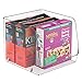 mDesign Modern Stackable Plastic Open Front Dip Storage Organizer Bin Basket for Kitchen Organization - Shelf, Cupboard, Cabinet, and Pantry Organizing Decor - Ligne Collection - 4 Pack - Clear