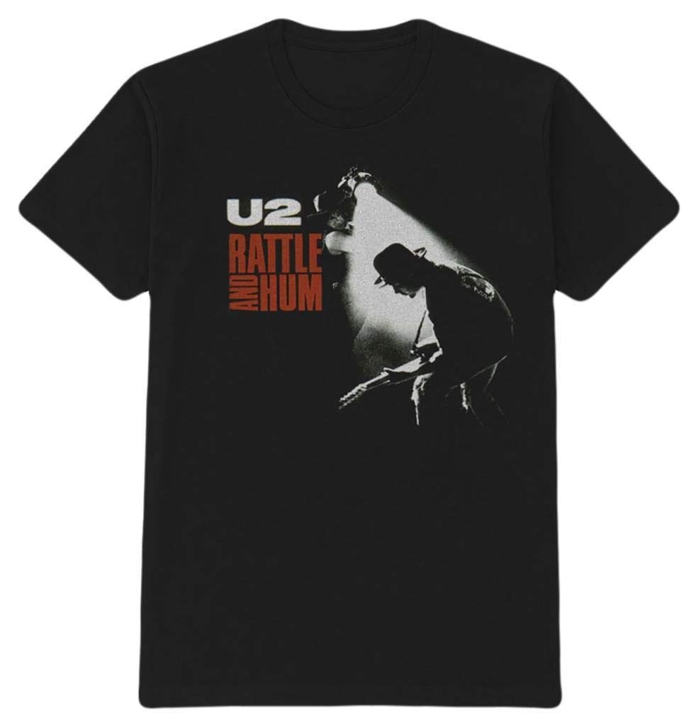 Rock Off Officially Licensed Products Unisex Black Rockoff Trade U2 Rattle And Hum T-Shirt - /White/Red - Extra Extra Large