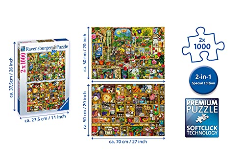 Ravensburger Puzzle 89691 - Colin Thompson - 2 x 1000 Teile Puzzle für Erwachsene und Kinder ab 14 Jahren, 2-in-1 Sonderedition mit Motiven von Colin Thompson