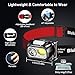 Blukar LED Headlamp Rechargeable,2000L Super Bright Headlight with Motion Sensor -Dimmable Brightness,8 Modes,Spotlight&Floodlight&Red Light Combination,IPX5 Waterproof for Hiking,Camping - 2 Pack
