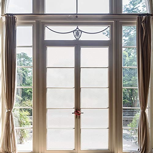Image of SUNBIRD Window Film Privacy Colorful Window Sticker, Decorative Window Vinyl, Adhesive Home UV Blocking, Heat Insulation Static Cling for Bathroom Office (24 X 120 INCHES, Pure Frosted)