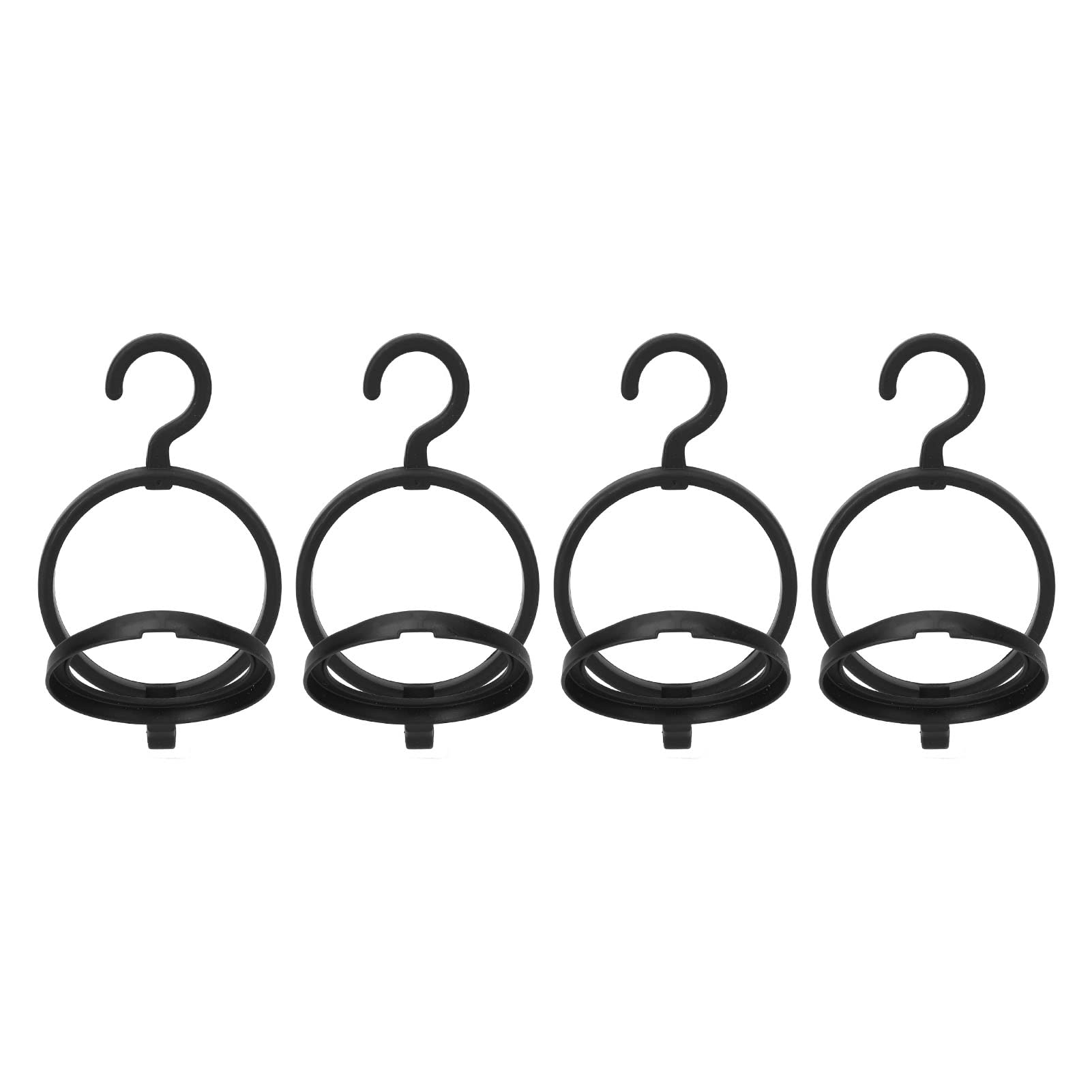 4 Stück Perückenaufhänger – Zusammenklappbar, Schwarz, Aus ABS – Platzsparend & Schnell Trocknend – Für Mehrere Perücken & Accessoires