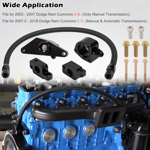 image for Bonbo Coolant Bypass Kit with Nylon Braided Hose Perfectly Compatible 