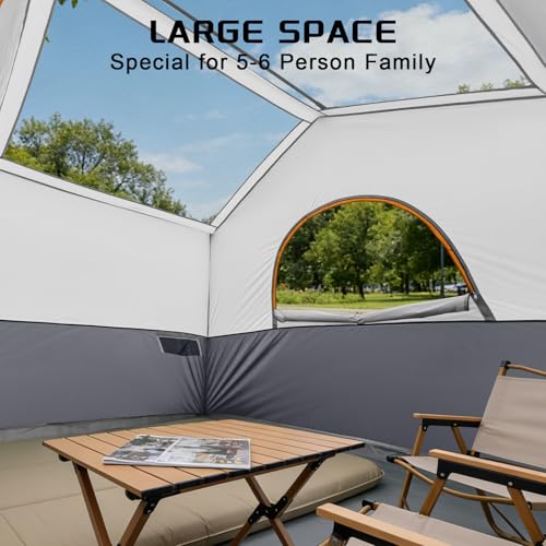 Carpa para camping HG para 6 personas color gris miniatura 4