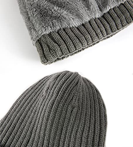 Villand 3 Pcs Hats Scarf with Touchscreen Gloves for Men and Women, Unisex Cold Weather Set with Fleece Lined & Gift Bag2