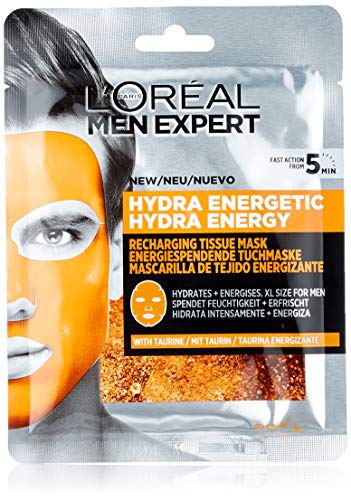 LOreal Paris Men Expert Gift Set for Men Tissue Face Mask Multi-Pack with Re-energising Taurine 0.276 kg