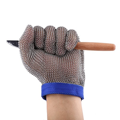 Level 9 Cut Resistant Glove, Stainless Steel Mesh Metal Glove, Food Grade for Kitchen Cooking, Butcher Meat Cutting Oyster Shucking