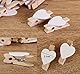 100 Herz Wäscheklammer klein, Holzklammern Holzwäscheklammern Mini klein 3,5cm für Foto Handwerk Clips Deko Fotos Fotowand Bilder Collagen Postkarten Geschenke, Hochzeit, Adventskalender Deko(Weiß)