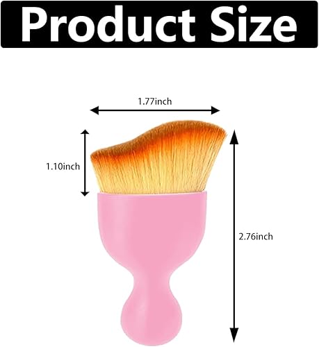 Miniatura 2 de Ziciner Cepillo para detalles del interior del automóvil, cepillo de polvo de cerdas suaves curvadas con anillo de botón de inicio, cepillo de