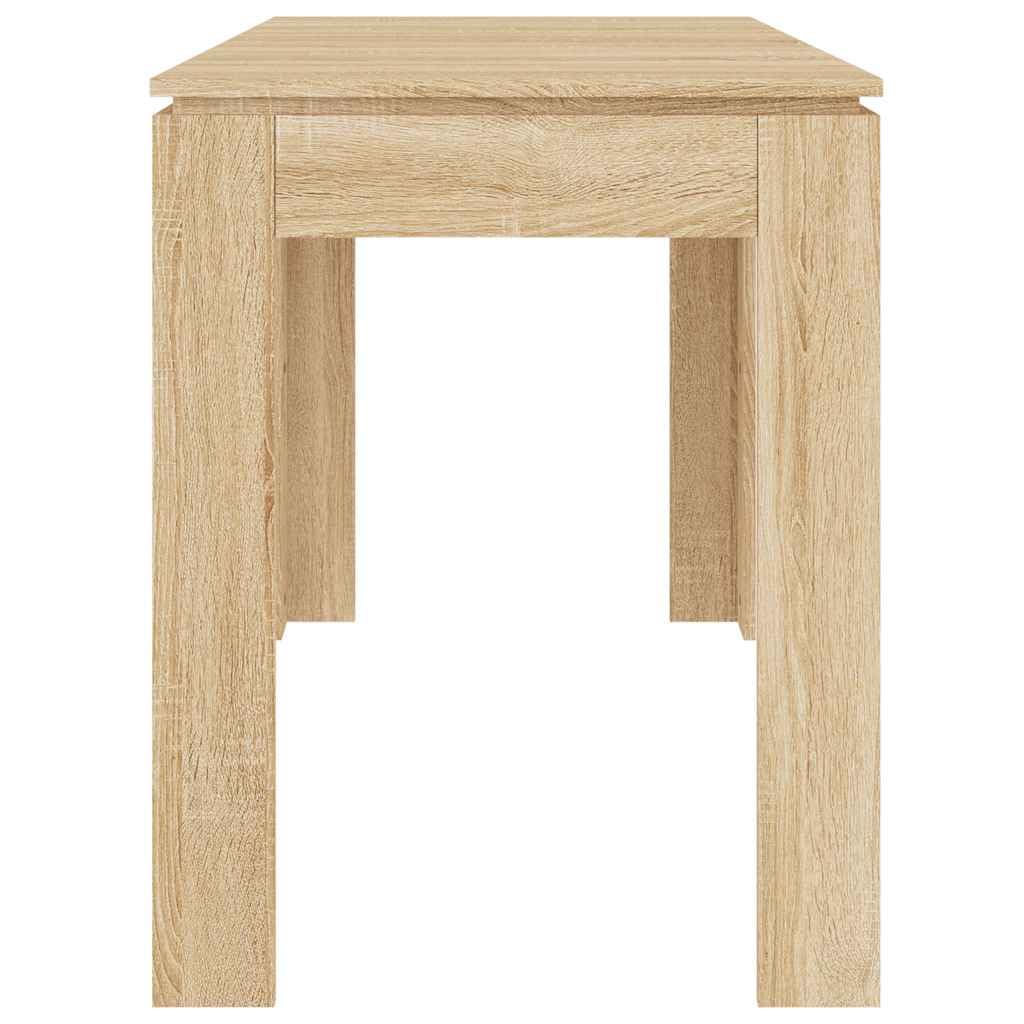 Mesa de comedor de roble Sonoma, 120 x 60 x 76 cm, material de madera, para comedor y cocina, con fácil montaje y limpieza