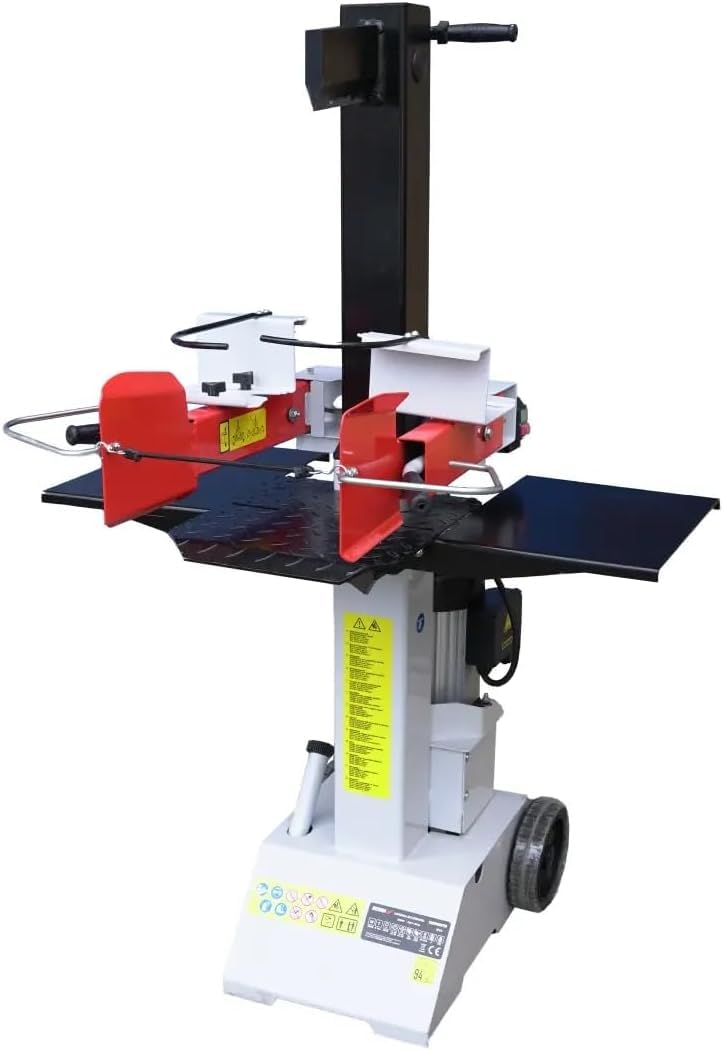 Dedra Fendeuse de Bûches Électrique Hydraulique 3000 W, Force de Fendage 8 T, Verticale 230 V, Bûches jusqu’à 55 cm x 30 cm, Course Réglable, Commande à Deux Mains, Roues de Transport