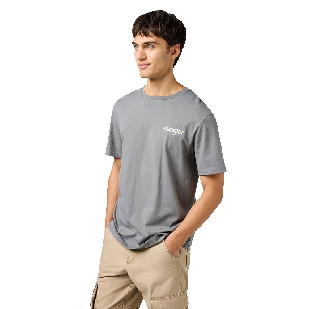 Wrangler Graphic Tee, Grey (Pewter), XXL