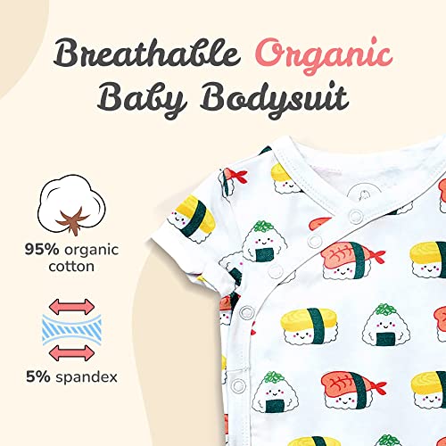 Organic Cotton Onesie Baby Bodysuit, Soft and Comfortable Baby Onesies Made from Organic Cotton and Spandex3