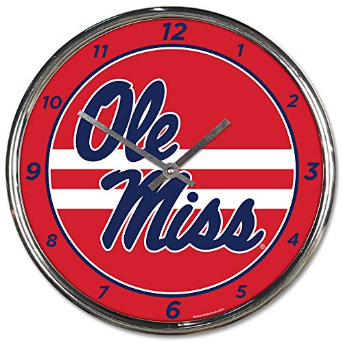 WinCraft NCAA University of Mississippi Chrome Clock