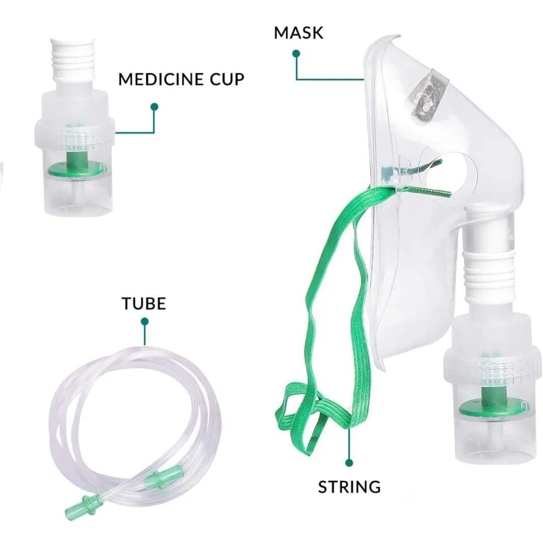 DipNish Ultra Compact & Low Noise Compressor Nebulizer for Adults & Kids | Nebulizer Machine with 1 Adults Mask & 1 Kids Mask (Nebulizer_Z (2.0). 2