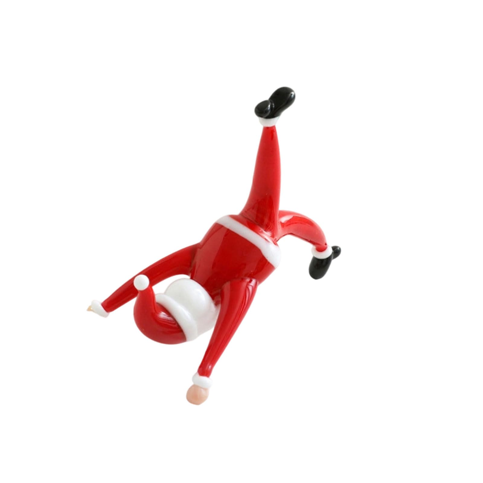 Zbiianxer A Christmas Decorations Glass Yogas Sant Clauses Figurines Table Centerpieces For Xmases Holiday Party Home Decoration Yogas Sant Figurines