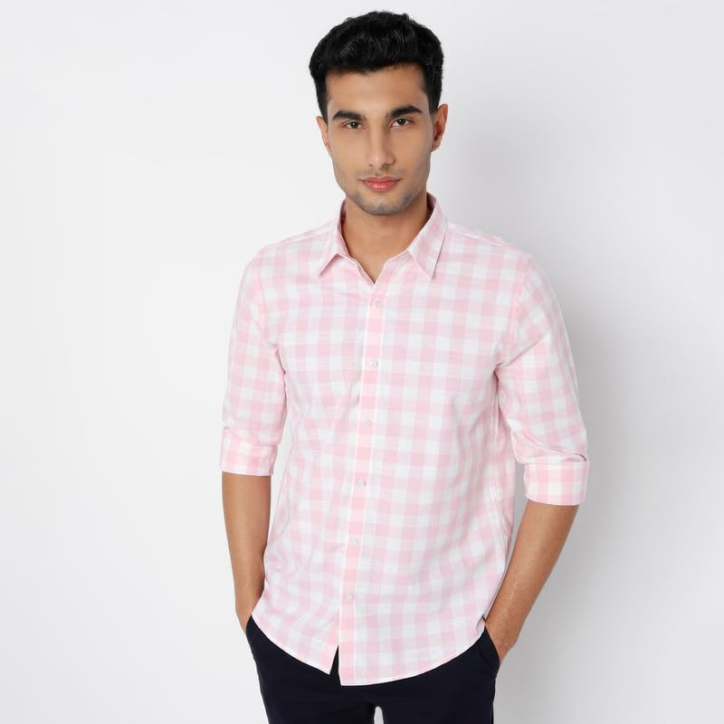 Image of Mens Striped Slim Fit Cotton Casual Shirt | Full Sleeves Mens Shirts | Stylish Shirt for Men
