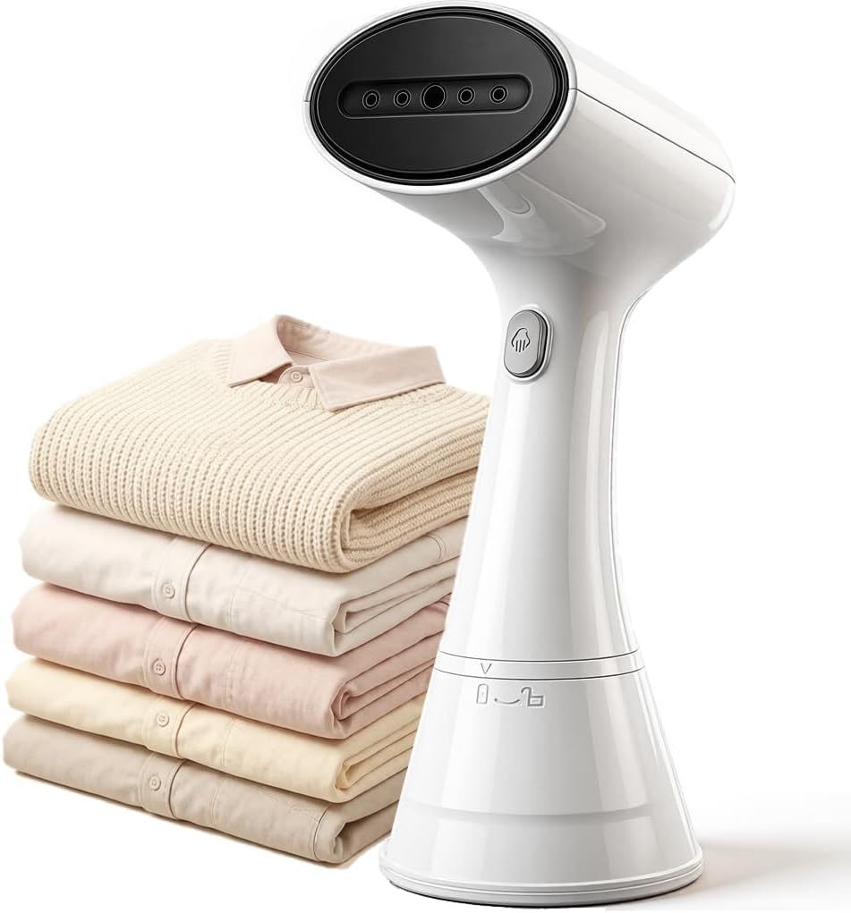 OLAYMEY Plancha de vapor de viaje, vaporizador para ropa, potencia de vapor 30 g/min, plancha de vapor portátil, calentamiento rápido 20S, vapor de mano para ropa