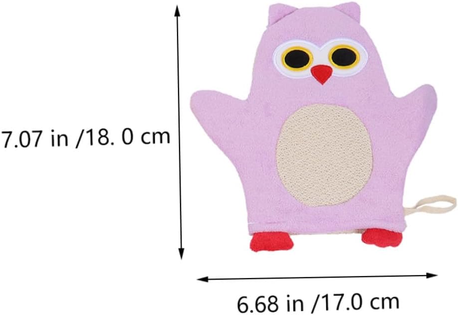 6Pcs Bath Mitts Washcloths Soft Body Cleaning Gloves with Cartoon Patterns for Gentle Scrubbers for Bath Enjoyment and Delicate Skin Care