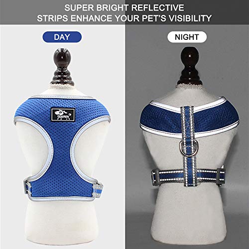 Festnight Arnês para cães Arnês para animais de estimação sem puxar Arrasto para cães com ar, malha