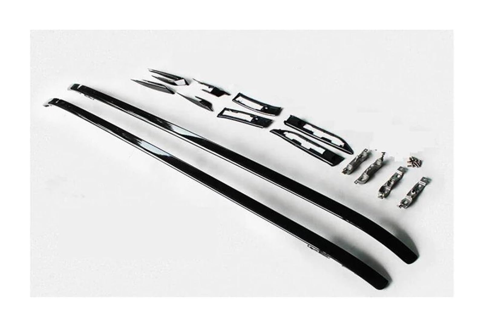 Baca Coche para Land para Rover para Range para Rover para Evoque 2012-2019 Portaequipajes Techo Aluminio Barra Portaequipajes Barras de Techo Baca de Coche(Negro)