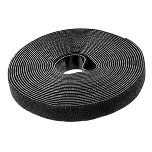 Boulton Hook and Loop Tape | Self-Wrap Hook & Loop Tape in Black | Fastening Tape Self Gripping Cable Ties Reusable Cable Tie Straps for Cable Management | Hook and Loop Tape (5 Metre Roll)