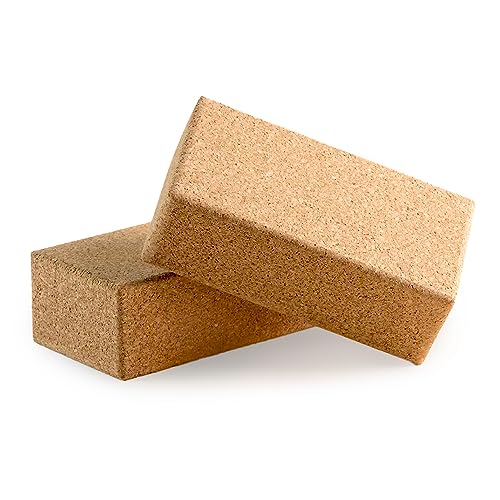 Bloque de Corcho para Yoga 2 Piezas, Espuma Dura | Soporte de Ent...