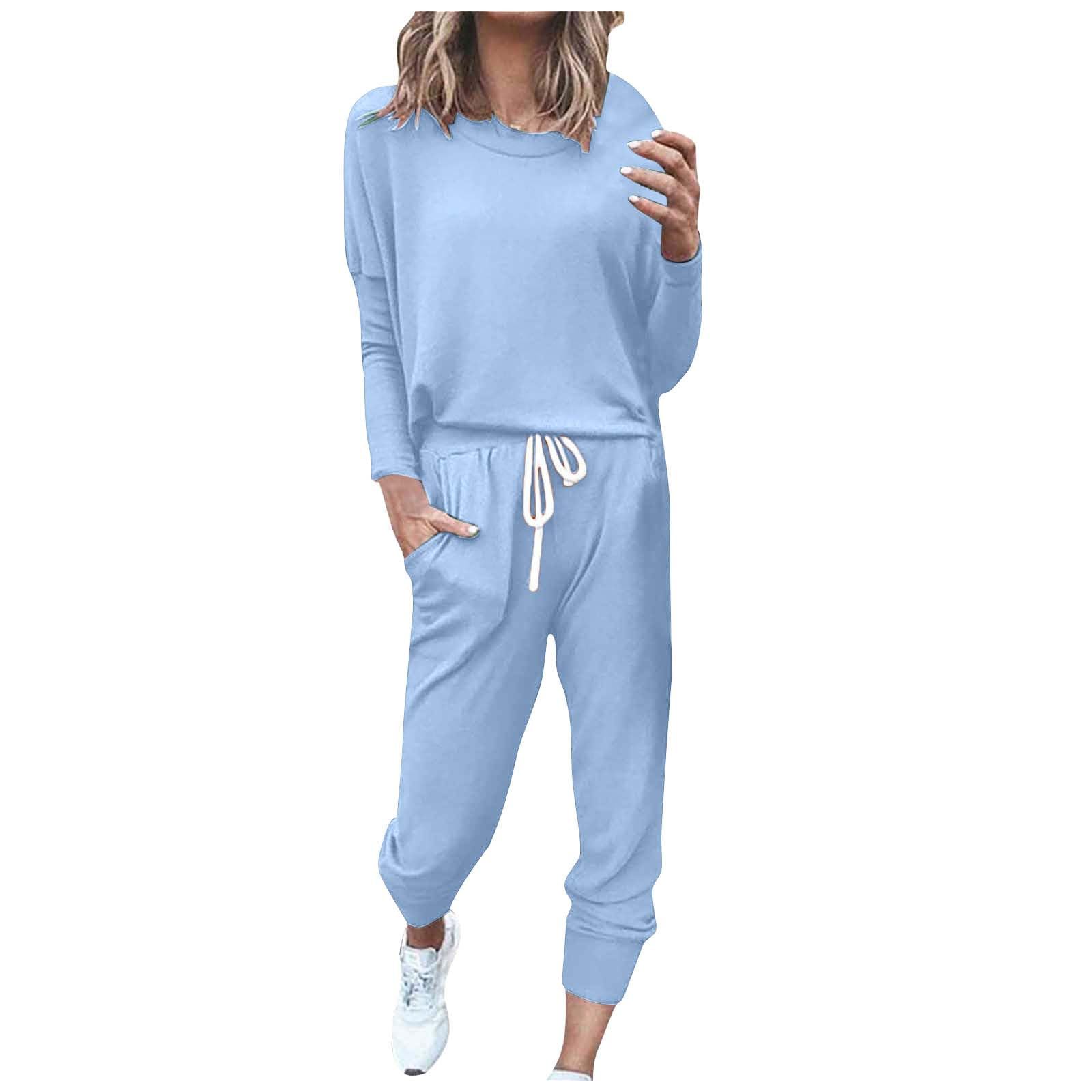 Track Suits for Women Set Long Sleeve Tops and Jogger Pants Two Piece Lounge Sets Sweatsuit Travel Outfits